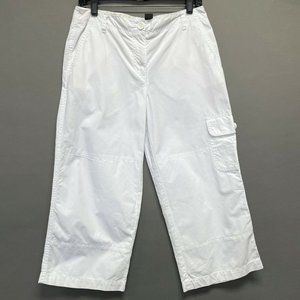 Liz Claiborne Michaela Women's Pants Size 10 Petite White Cropped NWOT